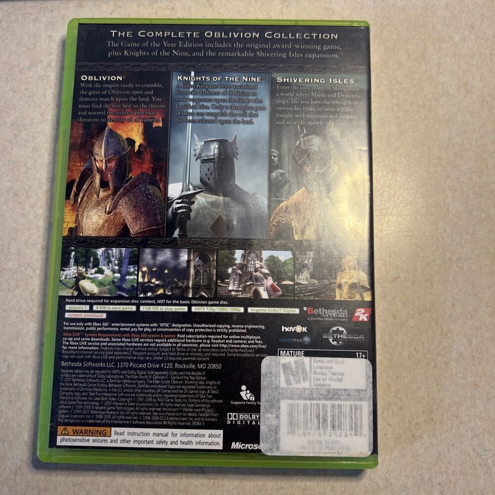 Oblivion Game of the‎ Year Edition - Microsoft Xbox 360 - Picture 2 of 5